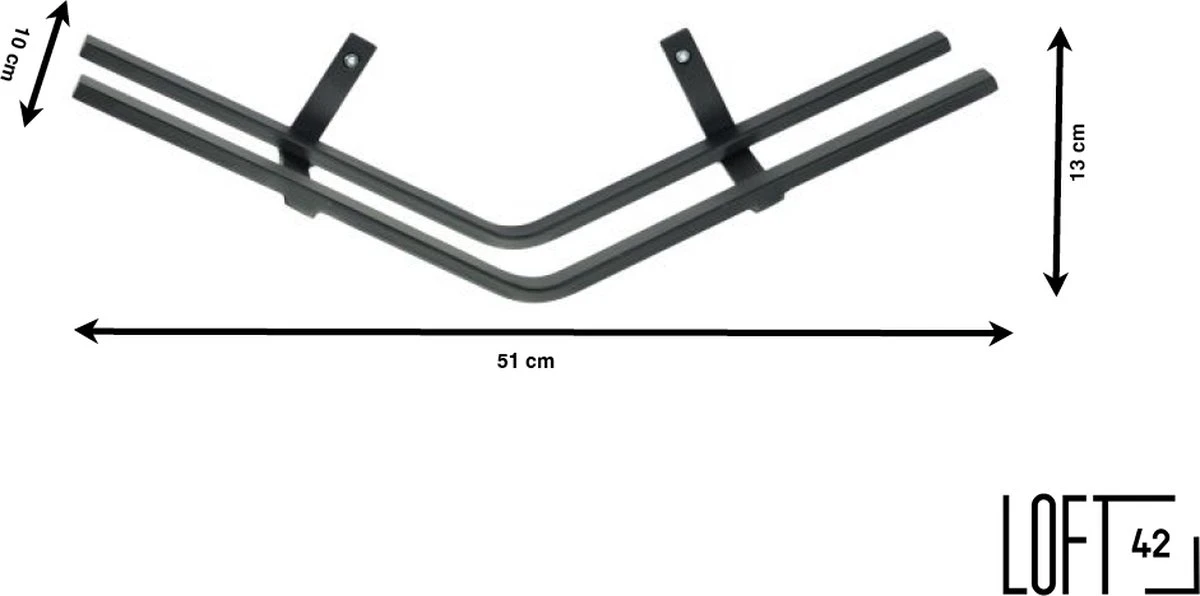 LOFT42 Jef Reserverolhouder - Zwart Metaal - 51x10x13 10 LOFT42 Jef Reserverolhouder - Zwart Metaal - 51x10x13 - Afbeelding 8