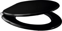 Casaria Wc-bril Met Deksel Sluitingsmechanisme Toiletzitting MDF Zwart