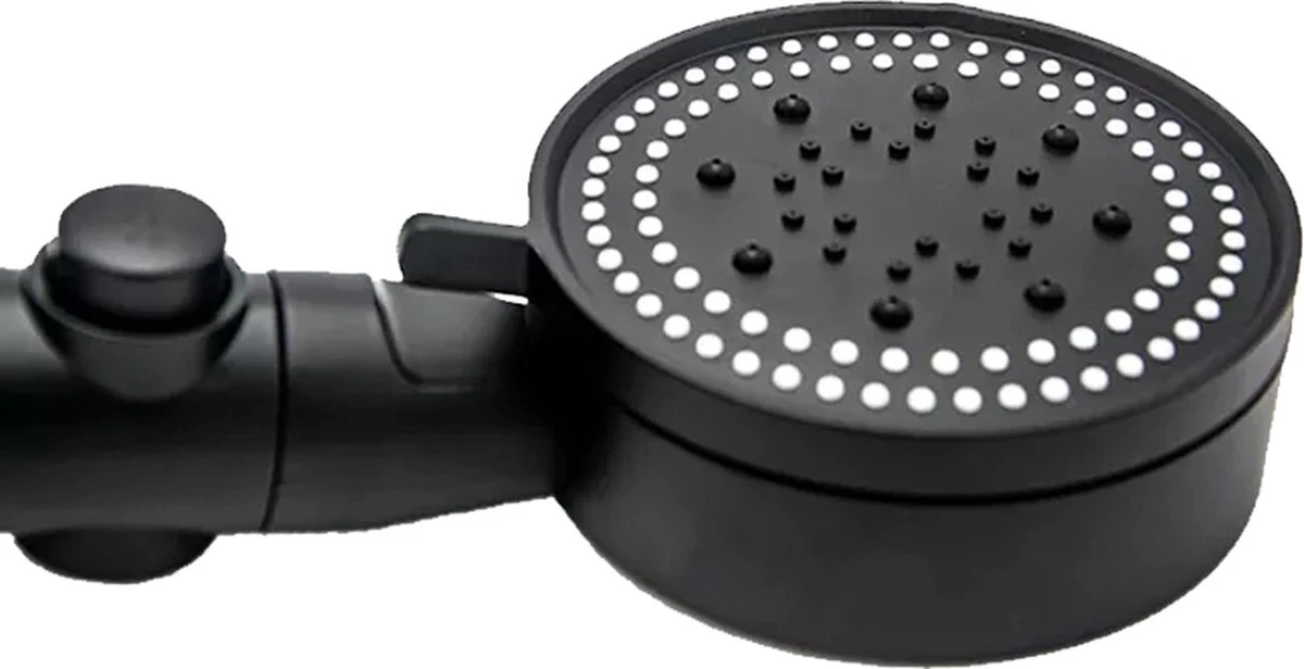 Merkloos Waterbesparende Douchekop - Handdouche - Regendouche - Met ECO STOP Knop - 5 Standen - ABS - Zwart 9 Merkloos Waterbesparende Douchekop - Handdouche - Regendouche - Met ECO STOP Knop - 5 Standen - ABS - Zwart - Afbeelding 7