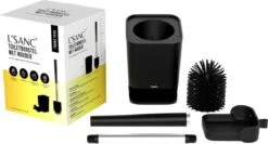 L'Sanc TB362 Plus - WC Borstel - Toiletborstel Met Houder - Zwart -Badkamer Accessoires Winkel 1200x648