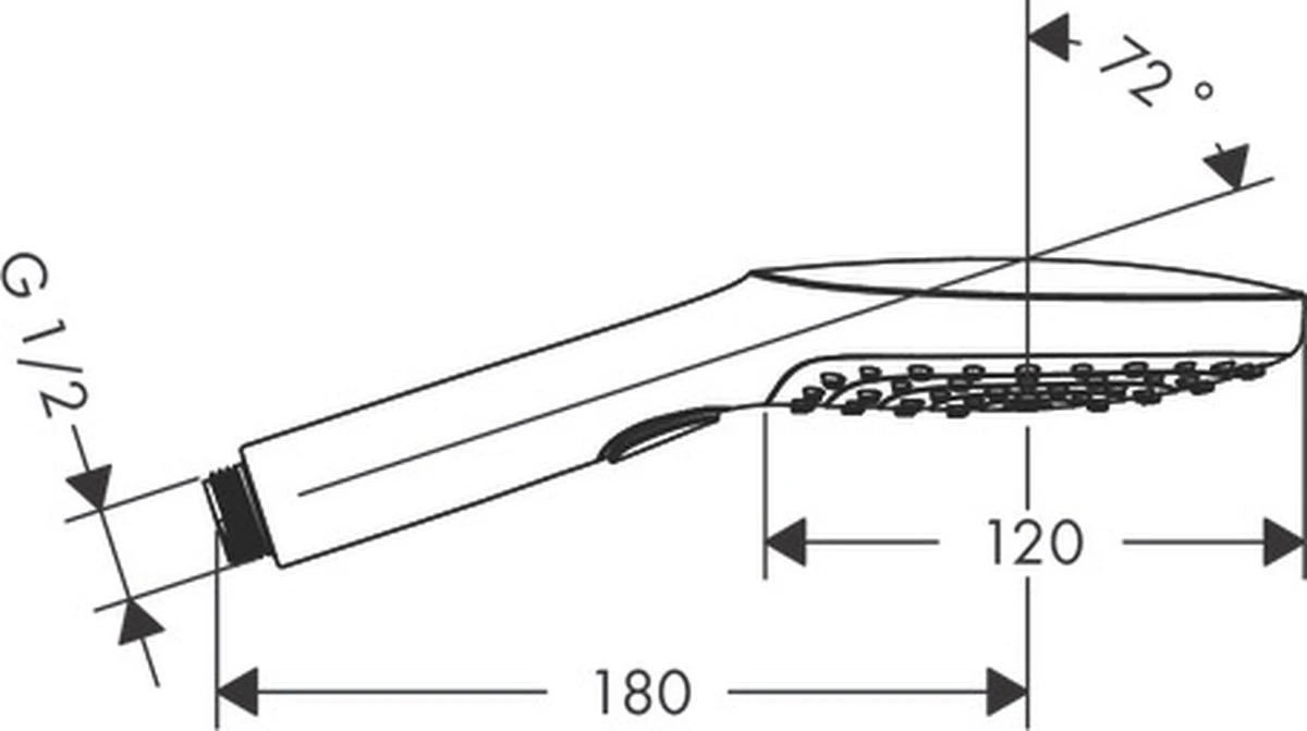 Hansgrohe Raindance Select E 120 3jet Handdouche - Chroom 19 Hansgrohe Raindance Select E 120 3jet Handdouche - Chroom - Afbeelding 17