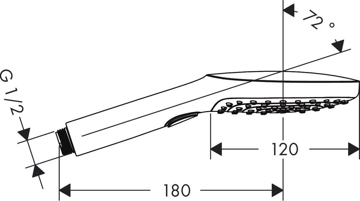 Hansgrohe Raindance Select E 120 3jet Handdouche - Chroom 7 Hansgrohe Raindance Select E 120 3jet Handdouche - Chroom - Afbeelding 5