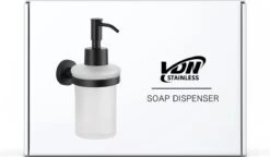VDN Stainless Zeeppompje - Zeepdispenser - Zeepdispenser Wandmontage - Zwart - Hangend -Badkamer Accessoires Winkel 1200x702
