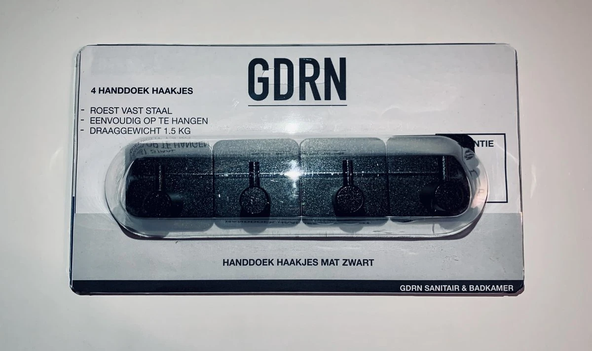 Handdoekhaakjes - Badkamer Zelfklevend – 4 Stuks – RVS - Zwart 11 Handdoekhaakjes - Badkamer Zelfklevend – 4 Stuks – RVS - Zwart - Afbeelding 9