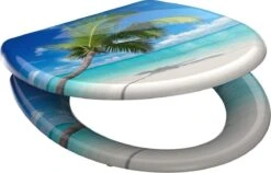 SCHÜTTE WC-Bril 82363 CARRIBEAN - Duroplast - Soft Close - Afklikbaar - RVS-Scharnieren - Decor - 3-zijdige Print -Badkamer Accessoires Winkel 1200x768
