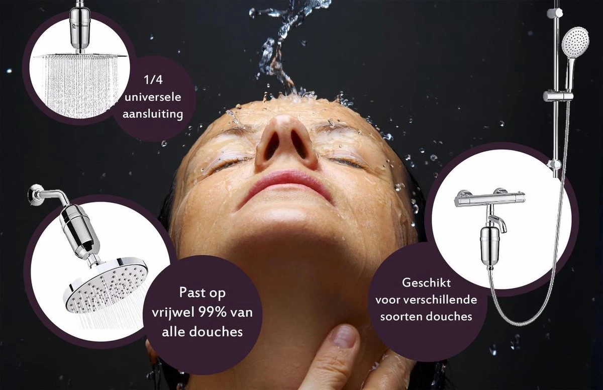 Universele Douchefilter Met Anti Kalk Filter En 15 Filtratie Lagen 8 Universele Douchefilter Met Anti Kalk Filter En 15 Filtratie Lagen - Afbeelding 6