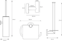 Toiletaccessoireset RVS 4-delig - Luxe Toilet Set - Toiletborstel Met Houder - Toiletrolhouder Met Klep - Reserverolhouder - Handdoekhaak - Zilver - Toiletset -Badkamer Accessoires Winkel 1200x793