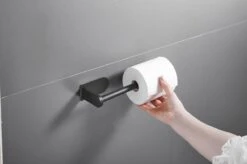 Nevana Toiletrolhouder - WC Rolhouder - Toiletpapier - Papier Rol Houder - Zelfklevend - Zonder Boren - Zwart - RVS 13 Nevana Toiletrolhouder - WC Rolhouder - Toiletpapier - Papier Rol Houder - Zelfklevend - Zonder Boren - Zwart - RVS -Badkamer Accessoires Winkel 1200x799