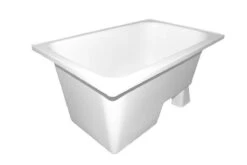 Zitbad Vrijstaand Marinella Rechthoek 65x105x52cm Polypropyleen Mat Wit -Badkamer Accessoires Winkel 1200x800 75