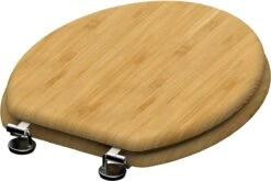SCHÜTTE WC-Bril 81101 NATURAL BAMBOO - Massief Bamboe - Soft Close - Verchroomde Scharnieren -Badkamer Accessoires Winkel 1200x804 2
