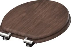 SCHÜTTE WC-Bril 80193 DARK WOOD - MDF-Hout - Soft Close - Verchroomde Scharnieren - Decor - 3-zijdige Print -Badkamer Accessoires Winkel 1200x805 3