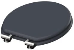 SCHÜTTE WC-Bril 80104 SPIRIT ANTHRAZIT - MDF-Hout - Soft Close - Verchroomde Scharnieren - Gelakt - Gesatineerd Antraciet -Badkamer Accessoires Winkel 1200x815 4