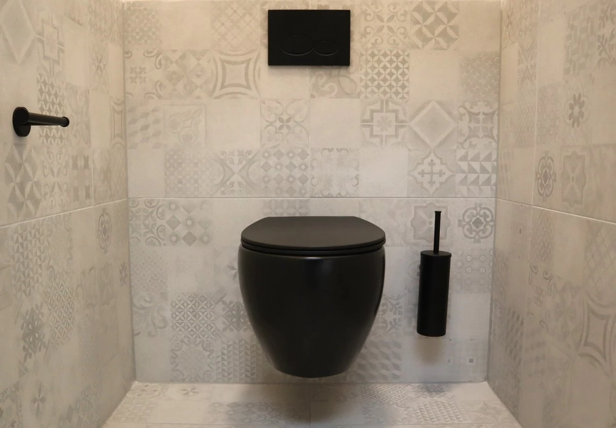 Viidako – Paskii Toiletpot – Mat Zwart – Design - Rimless – INCLUSIEF Softclose Zitting – Quick Release - Hangend/zwevend Toilet 8 Viidako – Paskii Toiletpot – Mat Zwart – Design - Rimless – INCLUSIEF Softclose Zitting – Quick Release - Hangend/zwevend Toilet - Afbeelding 6