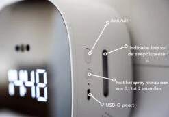 Fufubv Sense Of Soap - Automatische Zeepdispenser - 600ml - USB-C Oplaadbaar - Wandmontage - Zeeppompje -Badkamer Accessoires Winkel 1200x833 5