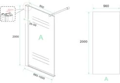 Wiesbaden Eco Inloopdouche + Muurprofiel - 8 Mm Nano - 100 X 200 Cm -Badkamer Accessoires Winkel 1200x836 1