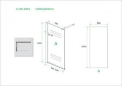 Wiesbaden Eco Inloopdouche + Muurprofiel - 8 Mm Nano - 100 X 200 Cm -Badkamer Accessoires Winkel 1200x848 3