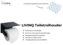 Toiletset Zwart 4-delig - Toiletaccessoireset - Toiletborstelhouder - Toiletrolhouder - Reserverolhouder - Handdoekhaakjes - RVS - Toilet Accessoires Set - Badkamer -Badkamer Accessoires Winkel 1200x854 2