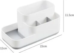 Tandenborstelhouder Badkamer – Elektrische Tandenborstel Houder - Tandenborstel - Make Up Organizer - Desk Organizer - Bureau Organizer - Opbergbox - Wit -Badkamer Accessoires Winkel 1200x858