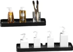 Planchet 45cm | Zwart | Badkamerplank | RVS | Metaal | Wastafel Glas | Zwevend | Wandplank Badkamer | Wastafel | Toilet | Wc | Hangende Plank | Hangend | Sanitair -Badkamer Accessoires Winkel 1200x859 1