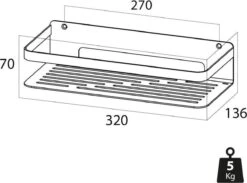 Tiger Caddy - Douchemand 32 Cm - Zwart -Badkamer Accessoires Winkel 1200x889