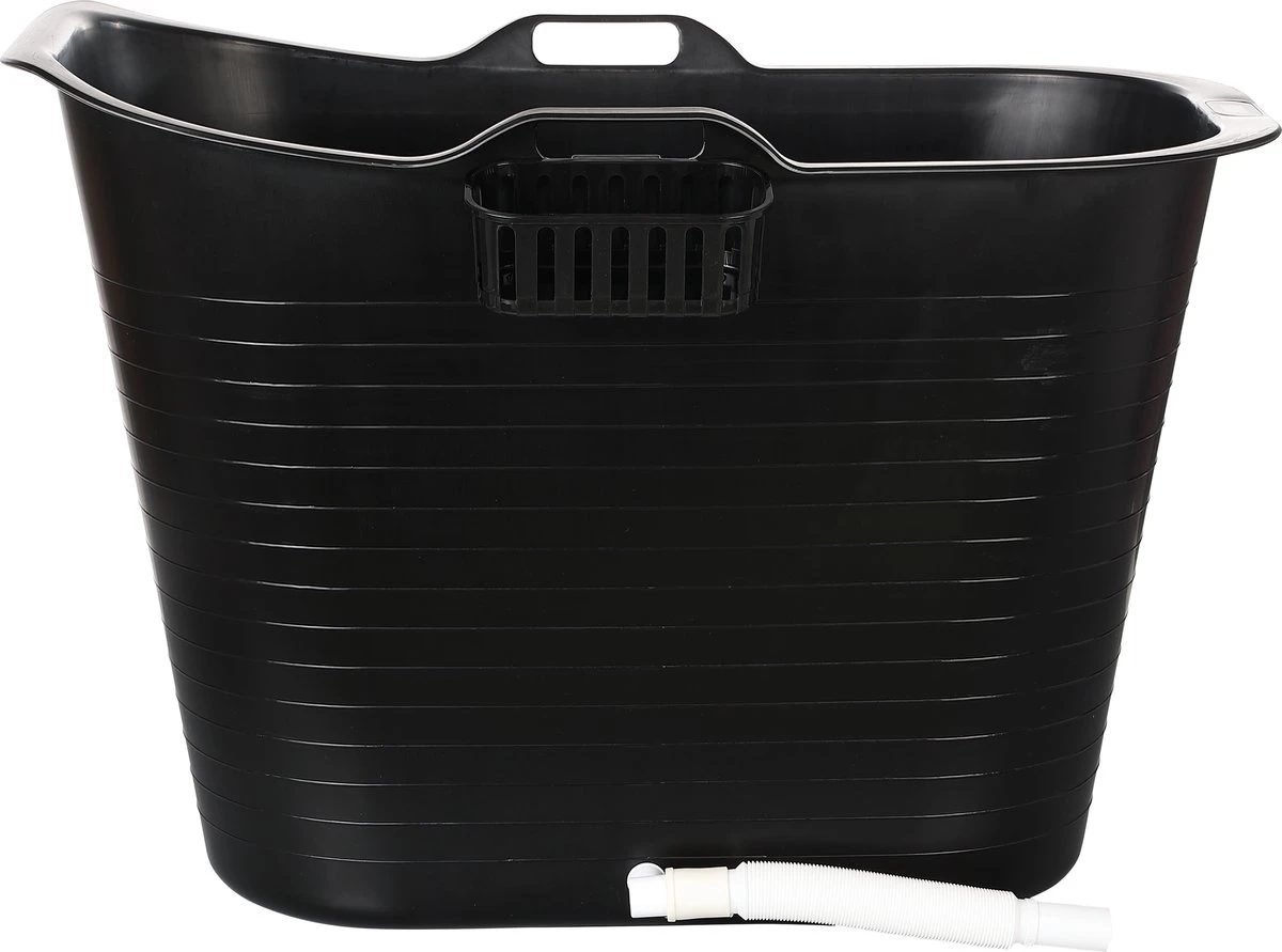 FlinQ Bath Bucket Premium Zwart - Zitbad 2022 - Met Temperatuurmeter - Upgrade Bath Bucket Voor Volwassenen En Kinderen - Zwart 5 FlinQ Bath Bucket Premium Zwart - Zitbad 2022 - Met Temperatuurmeter - Upgrade Bath Bucket Voor Volwassenen En Kinderen - Zwart - Afbeelding 3