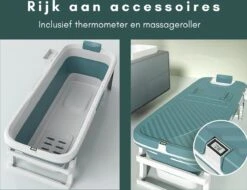 Livista® - Opvouwbaar Bad - Blauw - Zitbad - Inklapbaar - Bath Bucket - 150 CM LANG - XL - Incl. Thermometer & Onderwater LED Lichten -Badkamer Accessoires Winkel 1200x922 2