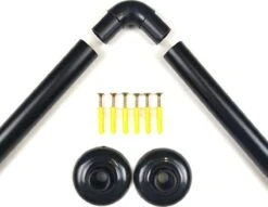 Papillon Douchegordijnstang - 90x90 Cm - Aluminium - Zwart