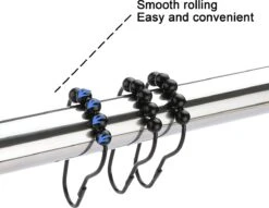 BOTC Gordijnringen - 12 Stuks Gordijn Haken - Gordijnhaken- RVS Gordijn Ringen Voor Gordijn Roede - Zwart -Badkamer Accessoires Winkel 1200x930 2