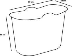 EKEO Zitbad - 210L - Mobiele Badkuip - Bath Bucket - Ijsbad- Tuinbad - Grijs -Badkamer Accessoires Winkel 1200x936 3