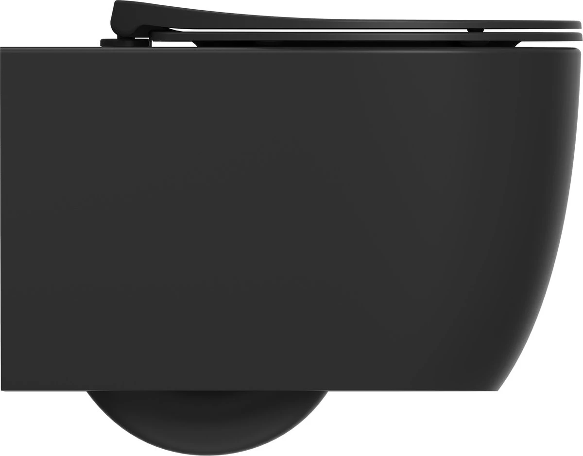 Viidako – Paskii Toiletpot – Mat Zwart – Design - Rimless – INCLUSIEF Softclose Zitting – Quick Release - Hangend/zwevend Toilet 10 Viidako – Paskii Toiletpot – Mat Zwart – Design - Rimless – INCLUSIEF Softclose Zitting – Quick Release - Hangend/zwevend Toilet - Afbeelding 8