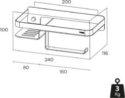 Tiger Caddy - Toiletrolhouder Met Planchet 24 Cm - RVS Geborsteld -Badkamer Accessoires Winkel 1200x942 1
