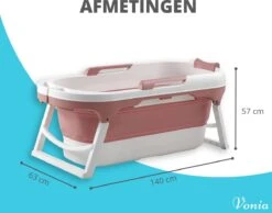 Vonia Opvouwbaar Bad - Zitbad - Bath Bucket - 140 Cm Lang - Inklapbaar Bad - Incl. Badkussen - Roze -Badkamer Accessoires Winkel 1200x943 1