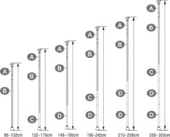 Hoppa! Telescopisch Doucherek Zonder Boren / Uitschuifbaar Douche Rek Van 85-305 Cm - Badopbergrek - Wit -Badkamer Accessoires Winkel 1200x965 1