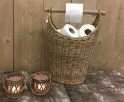 Toilet Rolhouder - Toilet Basket - Riet - Reserverolhouder - Opbergmand - Toiletrolhouder - Rattan - Wc - Rolhouder - Rollenmand -Badkamer Accessoires Winkel 1200x989 1