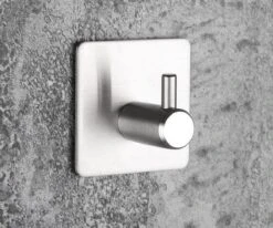 Merkloos RiMa7 - Handdoekhaakjes - Ophanghaak - RVS - Zilver - Zelfklevend Vierkant - 4 Stuks -Badkamer Accessoires Winkel 1200x999