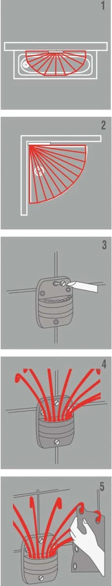 Sealskin Umbrella Douchegordijnstangset - Chroom 12 Sealskin Umbrella Douchegordijnstangset - Chroom - Afbeelding 10