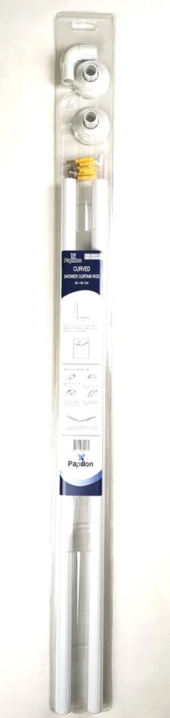 Papillon Douchegordijnstang - 90x90 Cm - Aluminium - Wit -Badkamer Accessoires Winkel 285x1200 1