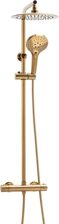 Regendoucheset - Met Thermostaatkraan - 25 Cm - Goud -Badkamer Accessoires Winkel 320x1200