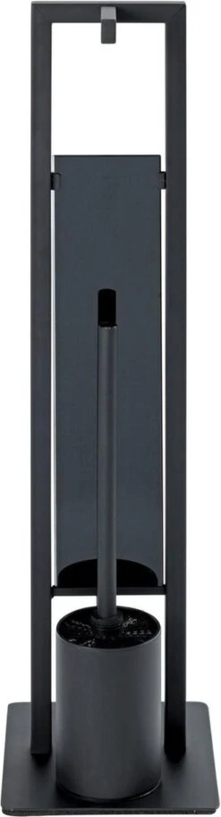 WENKO Toiletbutler Rivalta Zwart - Toiletborstel Met Houder, Toiletrolhouder En Reserverolhouder -Badkamer Accessoires Winkel 325x1200
