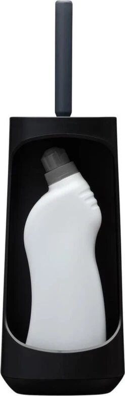 Tiger Tess - Toiletborstelhouder Met Opbergfunctie Vrijstaand En Swoop® Borstel Flexibel - Zwart / Antraciet -Badkamer Accessoires Winkel 379x1200