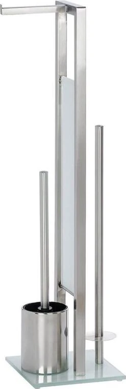 WENKO Toiletbutler Rivalta RVS Mat - Toiletborstel Met Houder, Toiletrolhouder En Reserverolhouder -Badkamer Accessoires Winkel 389x1200