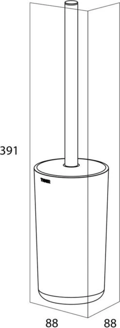 Tiger Carv - Toiletborstel Met Houder Vrijstaand - Zwart -Badkamer Accessoires Winkel 441x1200