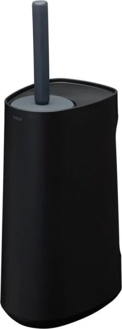 Tiger Tess - Toiletborstelhouder Met Opbergfunctie Vrijstaand En Swoop® Borstel Flexibel - Zwart / Antraciet -Badkamer Accessoires Winkel 448x1200