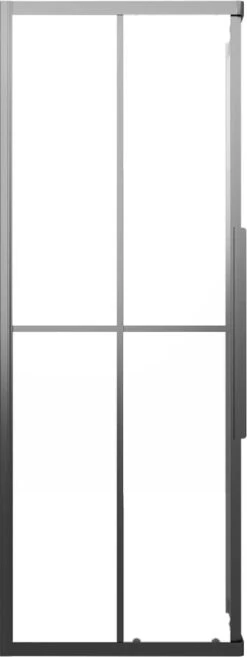 Furniture Limited - Douchecabine 70x70x180 Cm Mat ESG Zwart -Badkamer Accessoires Winkel 451x1200