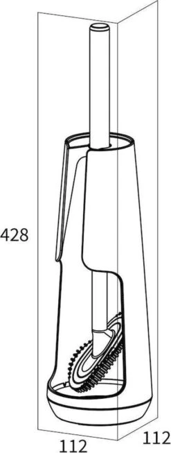 Tiger Tess - Toiletborstelhouder Vrijstaand Met Swoop® Borstel Flexibel - Zwart / Antraciet -Badkamer Accessoires Winkel 454x1200