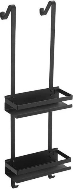 MD Creations ® – Doucherek Zonder Boren - Hangend Met Zuignappen Aan Douchewand – Douchebakje - Doucherek Haak - RVS - 74 X 25 X 10 Cm -Badkamer Accessoires Winkel 463x1200