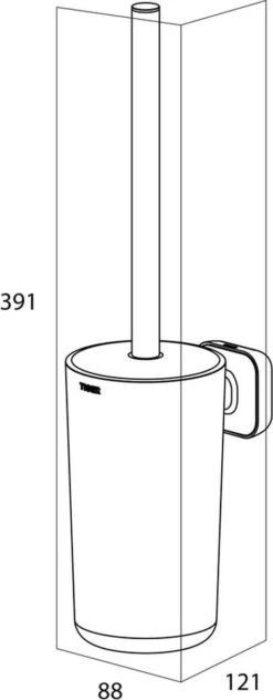 Tiger Carv - Toiletborstel Met Houder - Zwart -Badkamer Accessoires Winkel 469x1200