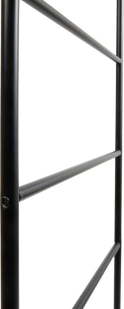 Lifa Bathing Handdoekladder - Multifunctionele Handdoekenrek - Zwarte Handdoekhouder - Staand - 5 Treden - Metaal - Voor Kleding, Handdoeken En Beddengoed - Badkamer, Keuken En Woonkamer - 50 X 160 Cm -Badkamer Accessoires Winkel 483x1200