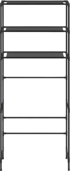 VidaXL Opbergrek Voor Boven Wasmachine 3-laags 69x28x169 Cm Zwart -Badkamer Accessoires Winkel 496x1200 2