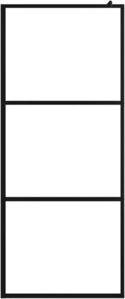 VidaXL Inloopdouchewand Transparant 90x195 Cm ESG-glas Zwart -Badkamer Accessoires Winkel 503x1200 2